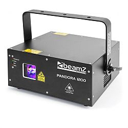 Beamz Pandora 1200, TTL RGB laser, 12/23 DMX kanálů, třída: 4, černý