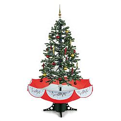 OneConcept Everwhite, 180 cm, červená, vánoční stromeček se simulací sněžení, LED, hudba