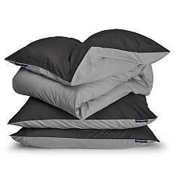 Sleepwise Soft Wonder-Edition, ložní prádlo, 200 x 200 cm, tmavošedá / světle šedá