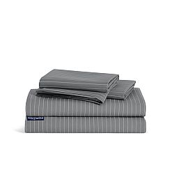 Sleepwise Soft Wonder-Edition, ložní prádlo, šedá/bílá pruhované, 135 x 200 cm, 80 x 80 cm