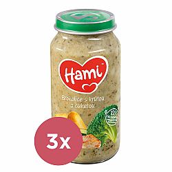 3x HAMI Brokolice a krůtí prsa (250 g) - maso-zeleninový příkrm