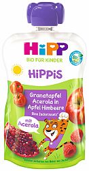 HiPP BIO HiPPiS Jablko-Maliny-Granátové jablko-Acerola od uk. 1. roku, 100 g