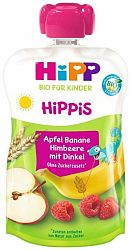 HiPP HiPPies BIO Jablko, banán, maliny, celozrnné obiloviny 100 g, 12m+